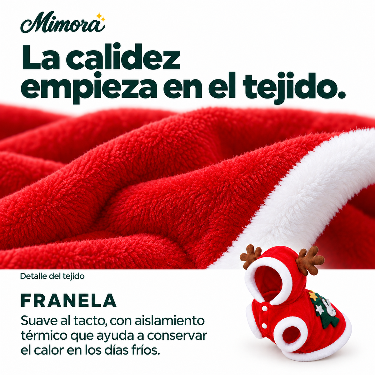 Abrigo navideño para perros