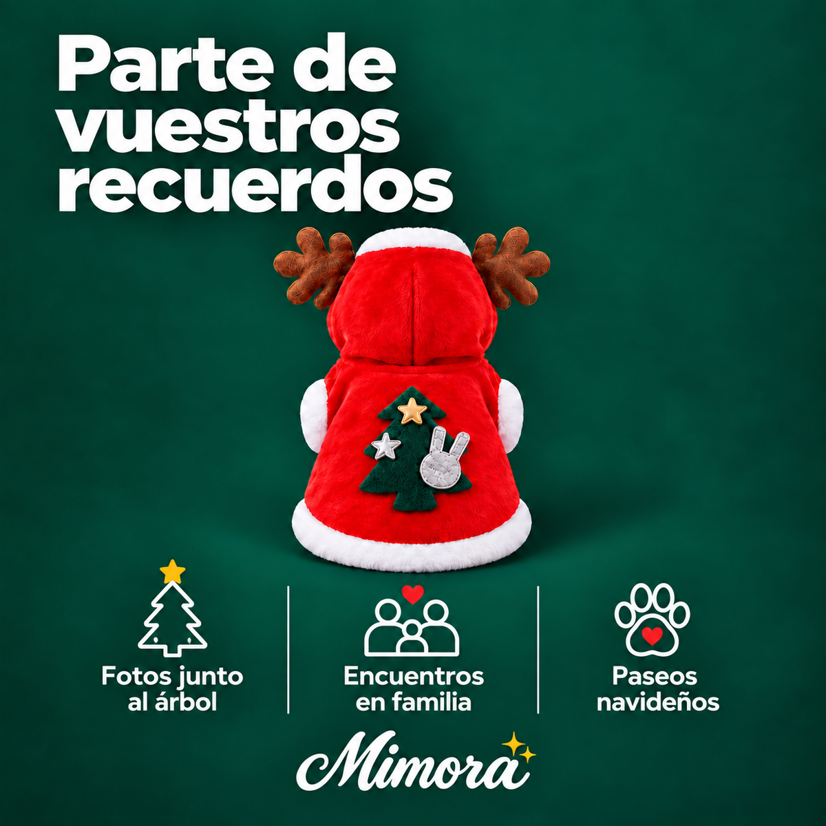 Abrigo navideño para perros